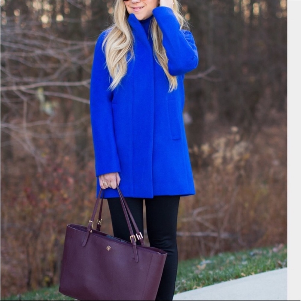 J. Crew Women's Blue Pea Coat